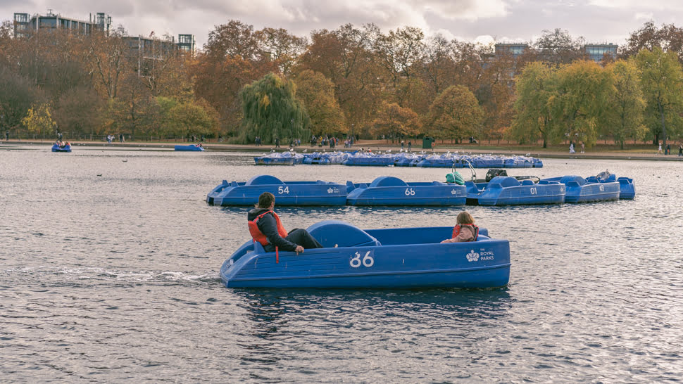 Faire du pédalo à Hyde Park