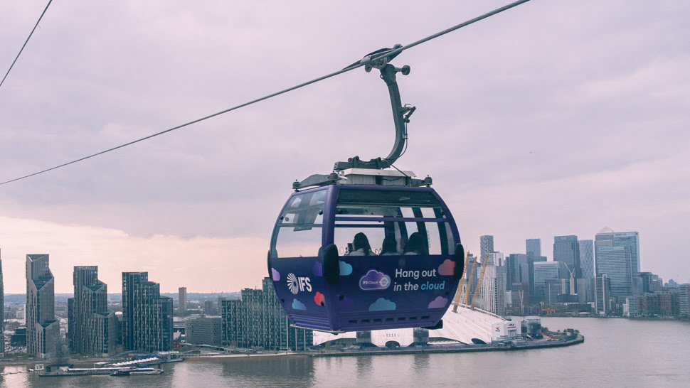 Telepherique au dessus de l'O2 Arena