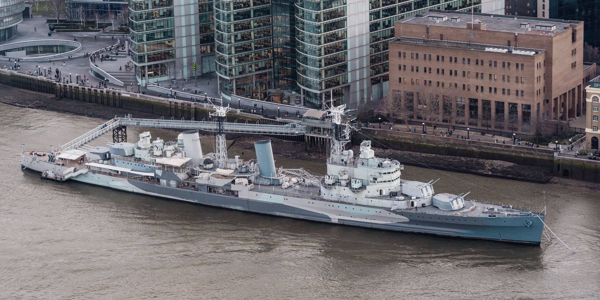 HMS Belfast vue aérienne