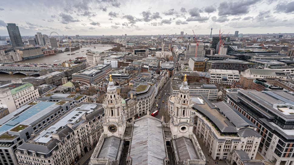 Vue panoramique de la cathédrale saint paul