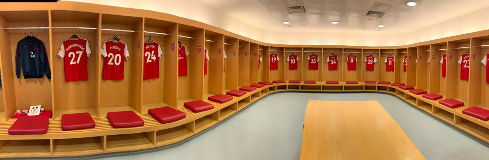 vestiaires de l'équipe d'Arsenal