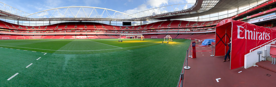 Vue panoramique du stade d'arsenal FC