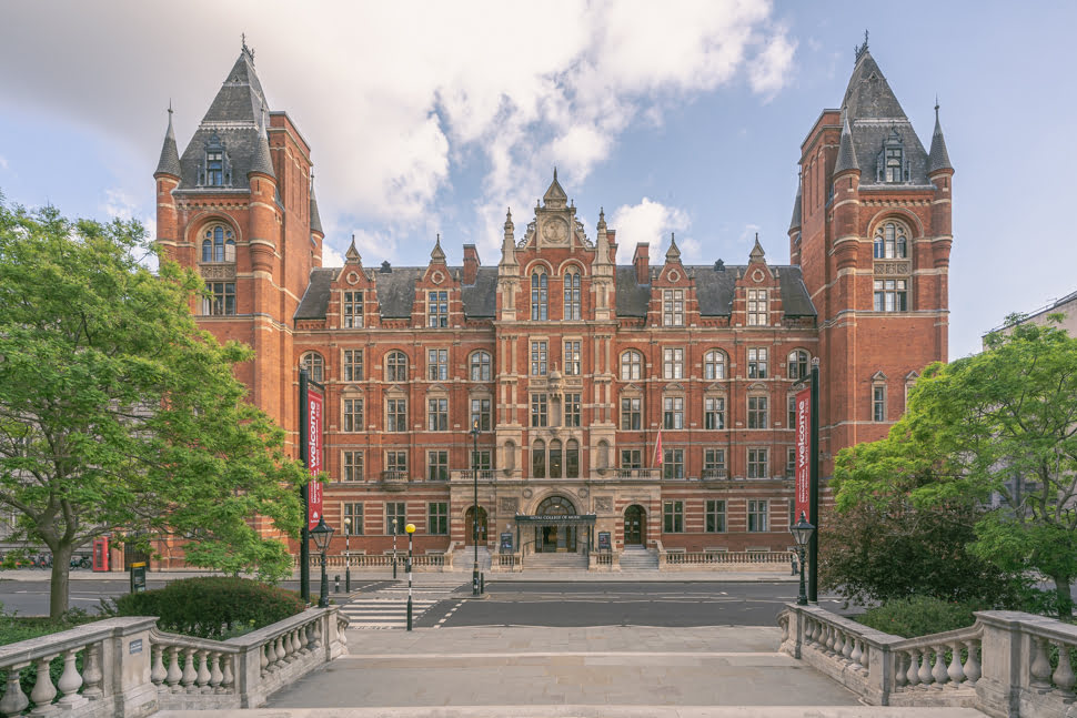Façade du Royal College of Music à Kensington
