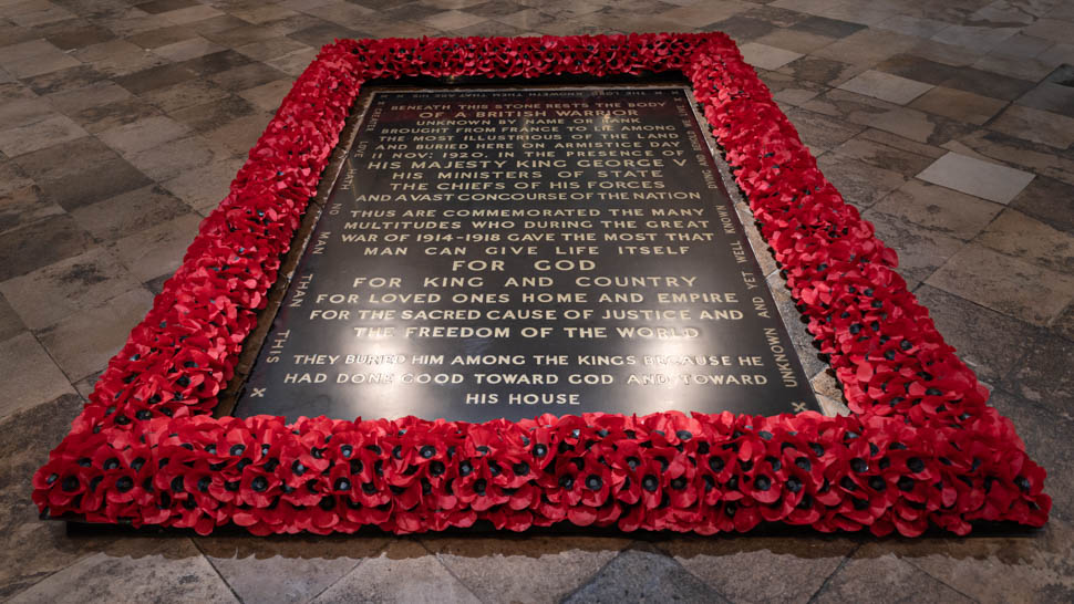 Tombe du soldat inconnu dans l'abbaye de Westminster