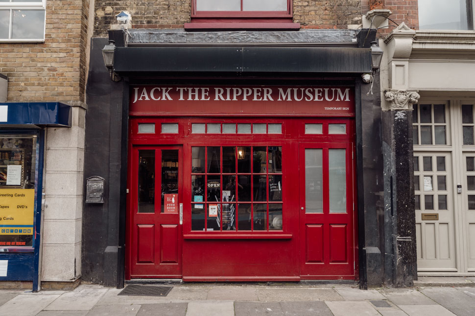 Entrée du musée jack l'eventreur à Whitechapel