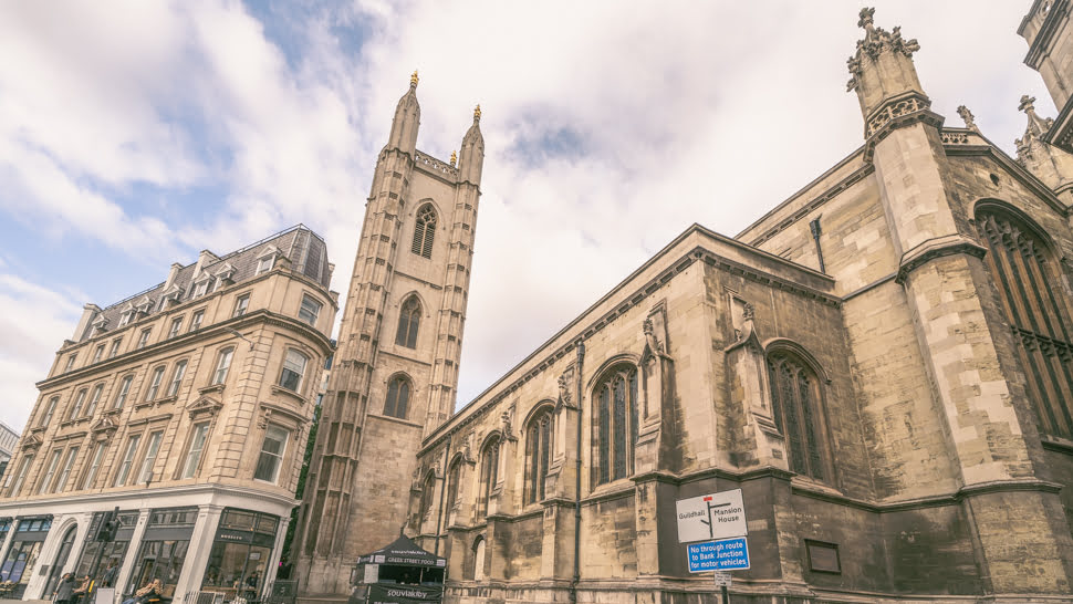 Extérieur de l'église St Mary Aldermary